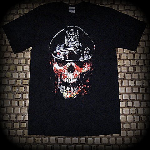 SLAYER- Blood Splattered Skull -Tow Sided Printed - T-Shirt